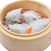 A10. Steamed Coriander &amp; Shrimp Dumpling <br> 西芹香菜饺