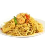 F2. Stir Fried Vermicelli with BBQ Pork &amp; Shrimp <br> 星洲炒米